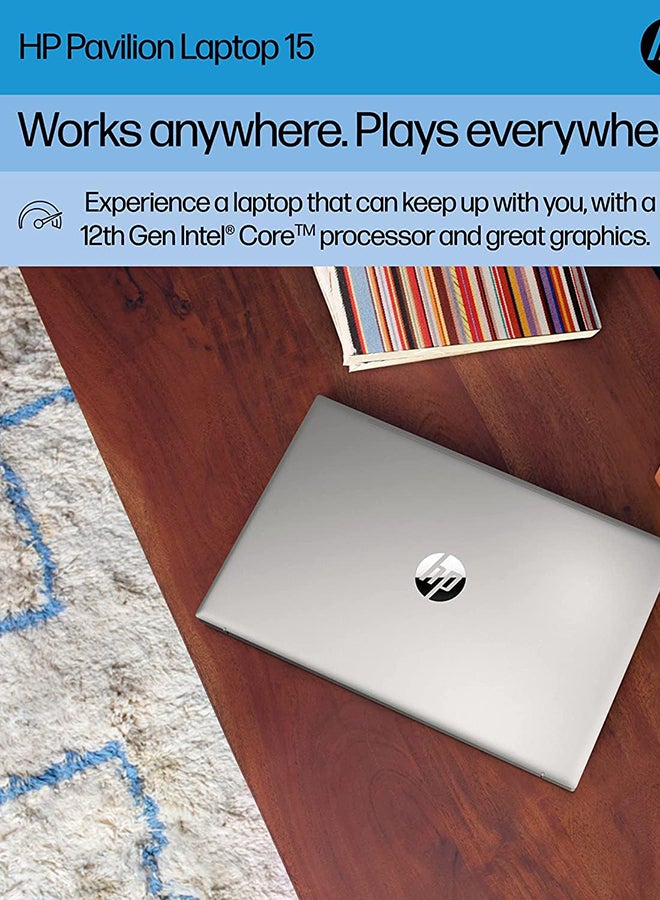 HP - Renewed - Pavilion Laptop With 15.6-Inch Display,Intel Core i5-1235U/10-Core/12th Gen/32GB RAM/1TB PCIe SSD/Intel Iris Xe Graphics/Windows 11 English Silver - Image 1