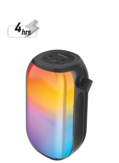 PROMATE Bluetooth Speaker, 20W True Wireless Portable HD Speaker With RGB Lights, IPX5 Water-Resistance, Long Playtime, Quick Music Navigation, USB Port, TF Card Slot And Top Handle, Spectro-20 Black  - Image 1