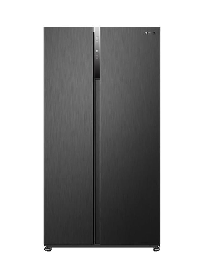 HITACHI - 680L Gross, Net 525L Side by Side 2 Door Refrigerator, 10 Year Warranty on Inverter Compressor, Dual Fan Cooling, Quick Freezing, Mirror Touch Controller-Energy Saving 525 L HRSN9552DDXAE Dark Inox - Image 1