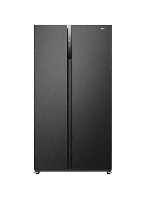 680L Gross, Net 525L Side by Side 2 Door Refrigerator, 10 Year Warranty on Inverter Compressor, Dual Fan Cooling, Quick Freezing, Mirror Touch Controller-Energy Saving HRSN9552DDXAE Dark Inox