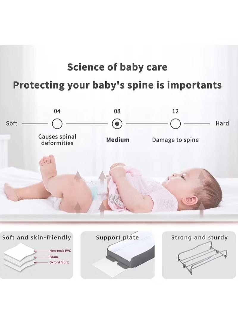 Rock Pow - Portable Foldable Baby Diaper Changing Table With Wheels Mobile Nursery Organizer For Newborn Essentials - Image 1