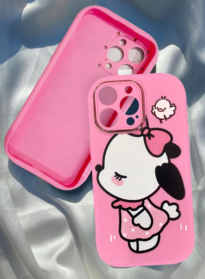 MARGOUN iPhone 15 Pro Max Case Cover Cartoon Case Unique Design For Women Girls With Camera Lens Protection P01 Pink1 - Image 1