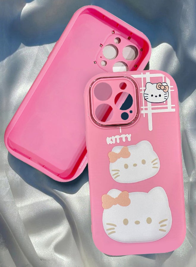 MARGOUN iPhone 14 Pro Max Case Cover Cartoon Case Unique Design For Women Girls With Camera Lens Protection P03 Pink3 - Image 1