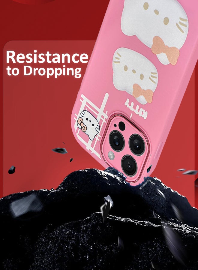 MARGOUN iPhone 14 Pro Max Case Cover Cartoon Case Unique Design For Women Girls With Camera Lens Protection P03 Pink3 - Image 4