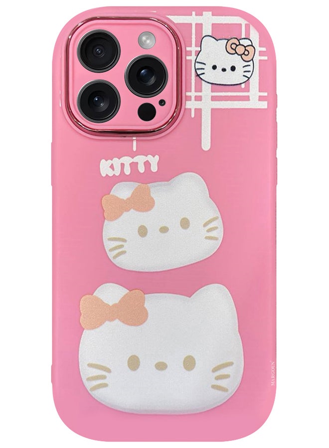 MARGOUN iPhone 14 Pro Max Case Cover Cartoon Case Unique Design For Women Girls With Camera Lens Protection P03 Pink3 - Image 2