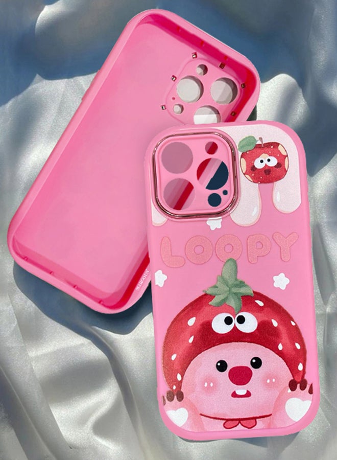 MARGOUN iPhone 15 Pro Max Case Cover Cartoon Case Unique Design For Women Girls With Camera Lens Protection P06 Pink6 - Image 1