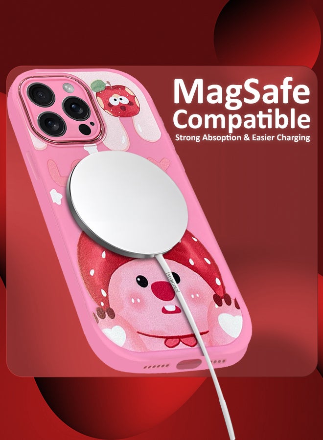 MARGOUN iPhone 15 Pro Max Case Cover Cartoon Case Unique Design For Women Girls With Camera Lens Protection P06 Pink6 - Image 3