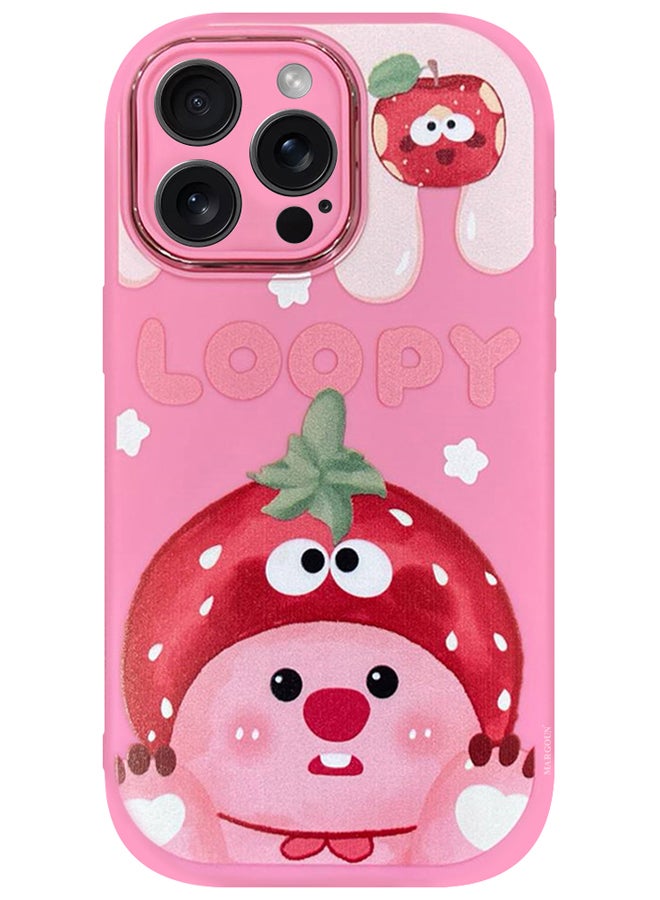 MARGOUN iPhone 15 Pro Max Case Cover Cartoon Case Unique Design For Women Girls With Camera Lens Protection P06 Pink6 - Image 2