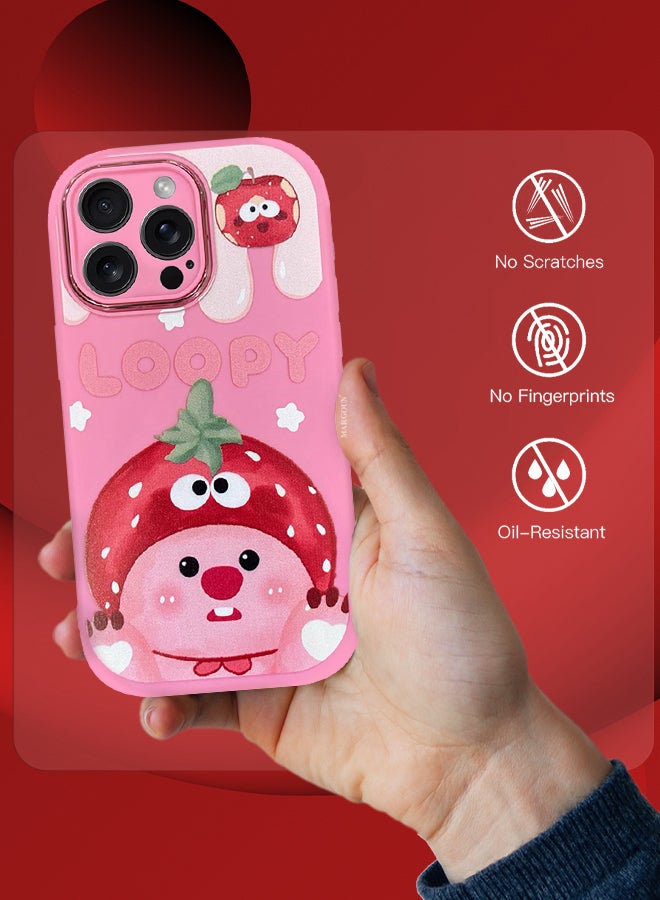 MARGOUN iPhone 15 Pro Max Case Cover Cartoon Case Unique Design For Women Girls With Camera Lens Protection P06 Pink6 - Image 5