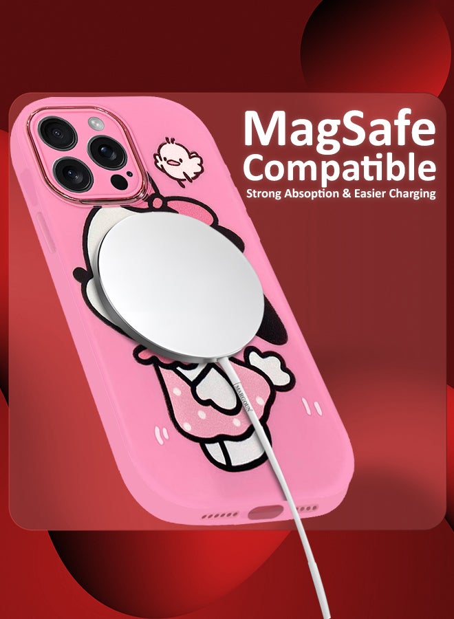 MARGOUN iPhone 14 Pro Max Case Cover Cartoon Case Unique Design For Women Girls With Camera Lens Protection P01 Pink1 - Image 3