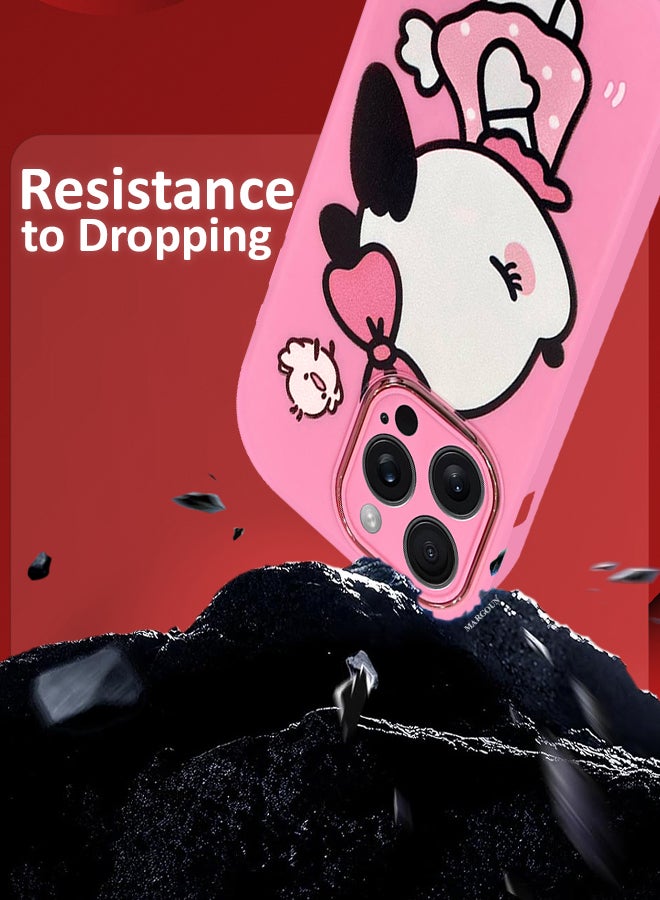 MARGOUN iPhone 14 Pro Max Case Cover Cartoon Case Unique Design For Women Girls With Camera Lens Protection P01 Pink1 - Image 4