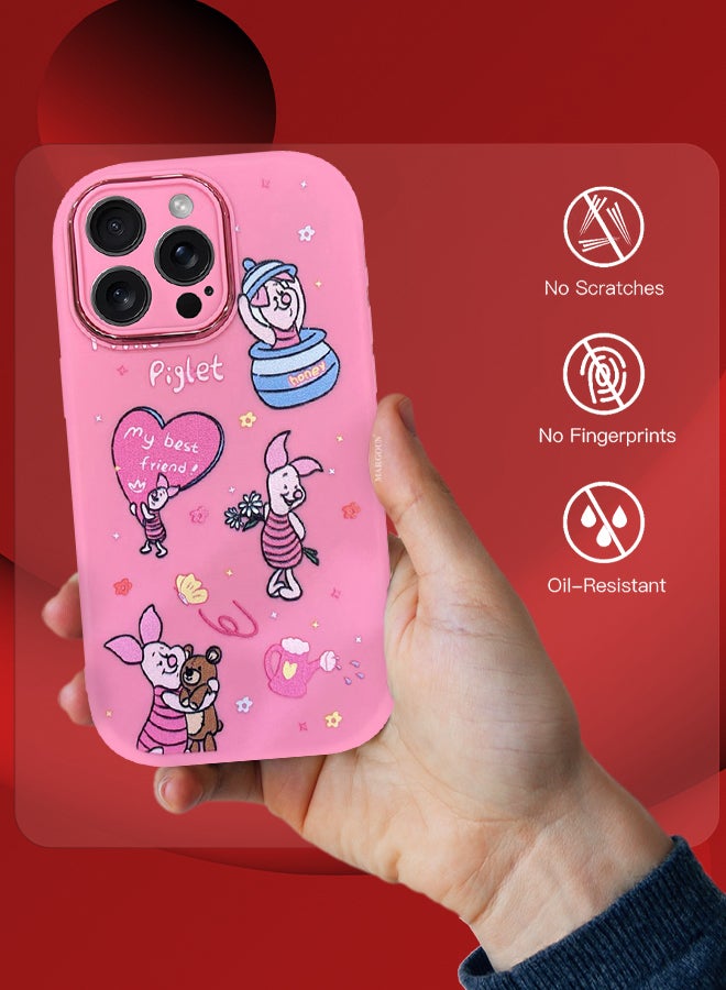 MARGOUN iPhone 15 Pro Max Case Cover Cartoon Case Unique Design For Women Girls With Camera Lens Protection P07 Pink7 - Image 5