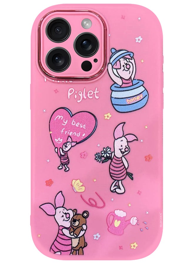 MARGOUN iPhone 15 Pro Max Case Cover Cartoon Case Unique Design For Women Girls With Camera Lens Protection P07 Pink7 - Image 2