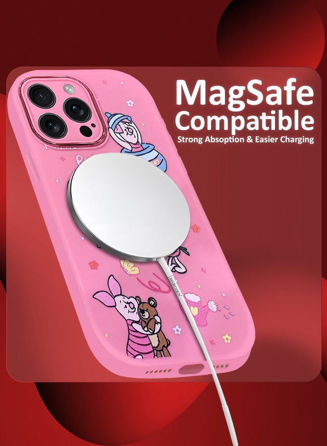 MARGOUN iPhone 15 Pro Max Case Cover Cartoon Case Unique Design For Women Girls With Camera Lens Protection P07 Pink7 - Image 3