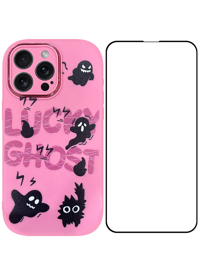 MARGOUN 2 Pack For iPhone 15 Pro Max Case Cover And Screen Protector Cartoon Case Unique Design For Women Girls With Camera Lens Protection P04 Pink4 - Image 2