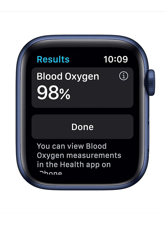 Apple Renewed - Watch Series 6 GPS 44mm Blue Aluminium Case With Deep Navy Sport Band Navy Blue  - Image 3