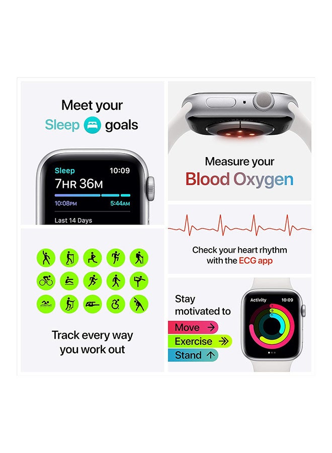 Apple - Renewed - Watch Series 6 GPS 40mm Silver Aluminium Case With White Sport Band White - Image 1