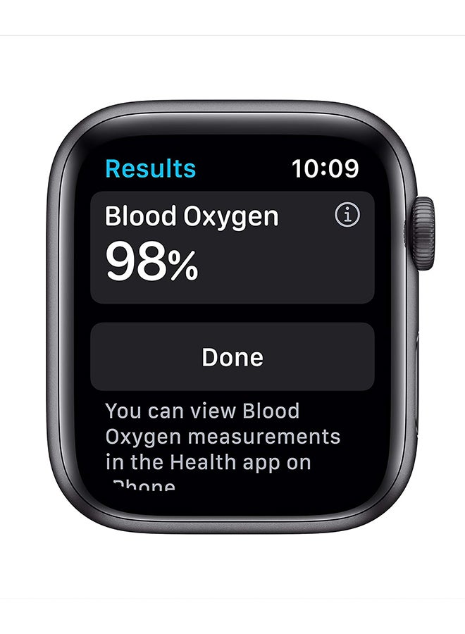 Apple - Renewed - Watch Series 6 GPS 44mm Space Grey Aluminium Case With Black Sport Band Black - Image 1