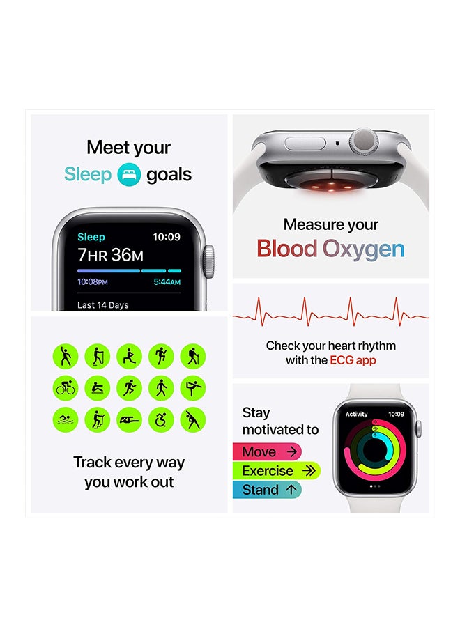 Apple - Renewed - Watch Series 6 GPS 44mm Space Grey Aluminium Case With Black Sport Band Black - Image 1