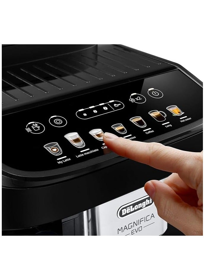 De'Longhi Magnifica Evo Coffee And Cappuccino Maker 12 OZ 1500 W ECAM292.81.B Black  - Image 2
