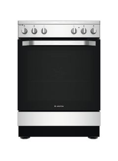 Free Standing Ceramic Electric Cooker 60cm, 4 Plate Electric Hotplates, 59 Liters Oven Capacity, Automatic Ignition, Hydrolytic Cleaning System, 1 Year Warranty, Made in Poland AS68V8KHX Inox