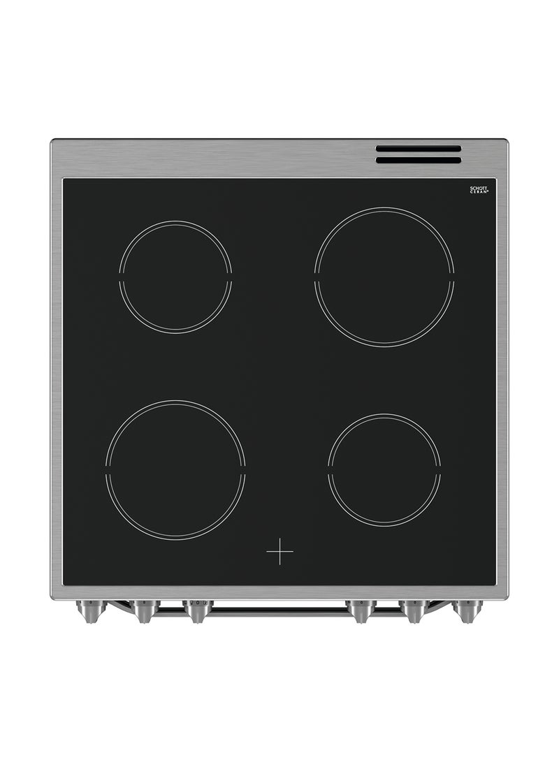 Ariston - Free Standing Ceramic Electric Cooker 60cm, 4 Plate Electric Hotplates, 59 Liters Oven Capacity, Automatic Ignition, Hydrolytic Cleaning System, 1 Year Warranty, Made in Poland AS68V8KHX Inox - Image 1