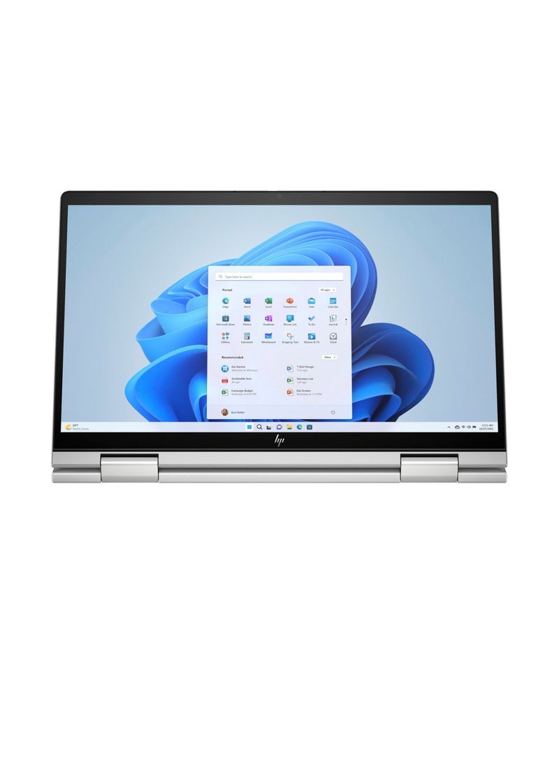 HP - Envy x360 2-in-1 Convertible Laptop with 14-Inch IPS FHD TOUCH Display, Intel Core 7-150U Processor/16GB RAM/512GB SSD/Intel Graphics/5MP Webcam/Backlit Keyboard/FPR/Win 11 H English Natural Silver - Image 1