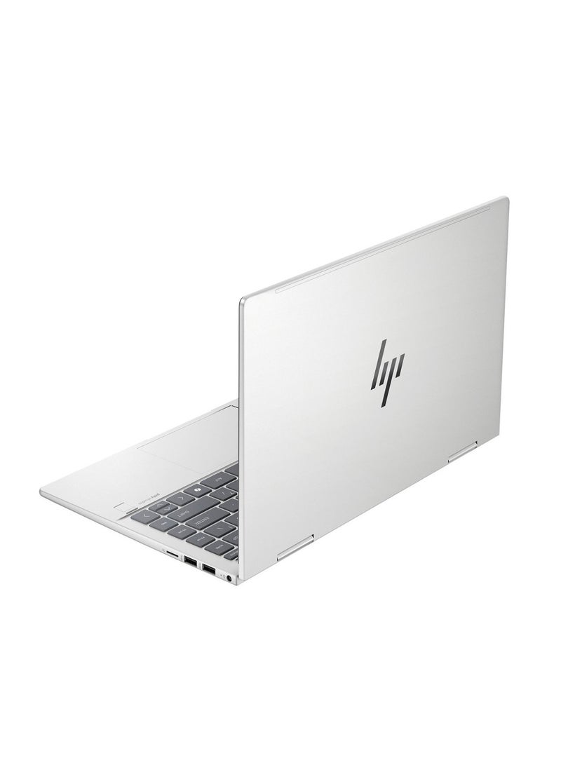HP - Envy x360 2-in-1 Convertible Laptop with 14-Inch IPS FHD TOUCH Display, Intel Core 7-150U Processor/16GB RAM/512GB SSD/Intel Graphics/5MP Webcam/Backlit Keyboard/FPR/Win 11 H English Natural Silver - Image 1
