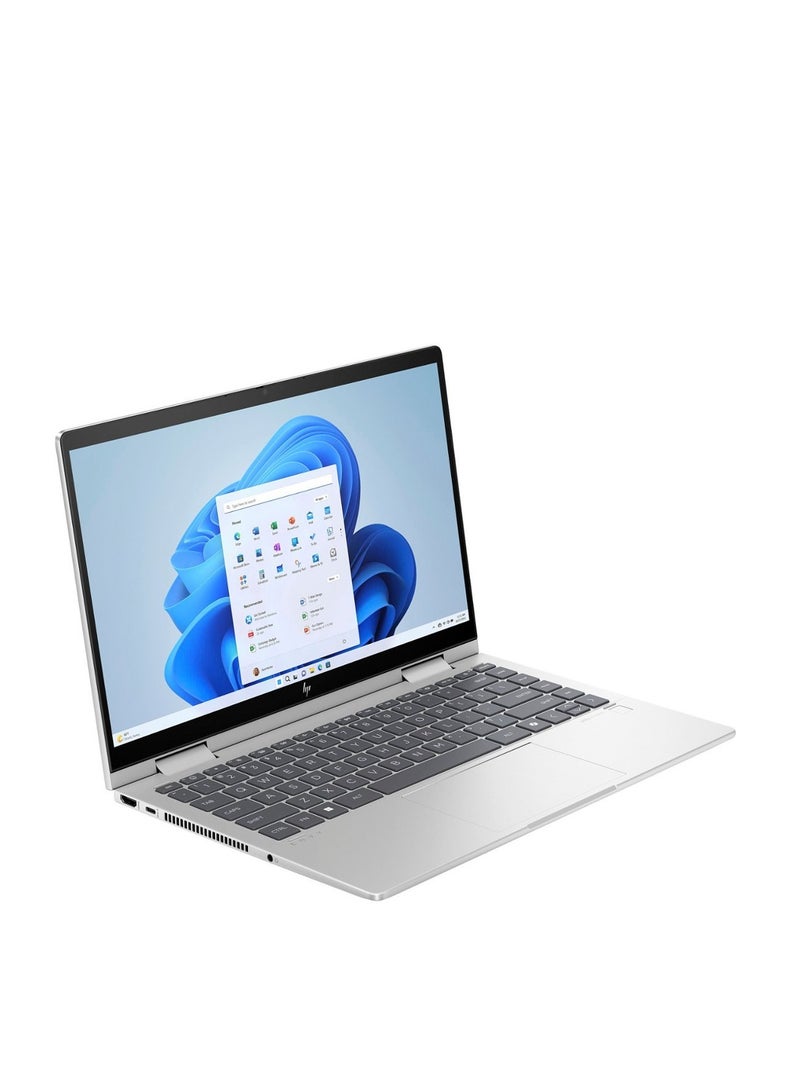 HP - Envy x360 2-in-1 Convertible Laptop with 14-Inch IPS FHD TOUCH Display, Intel Core 7-150U Processor/16GB RAM/512GB SSD/Intel Graphics/5MP Webcam/Backlit Keyboard/FPR/Win 11 H English Natural Silver - Image 1