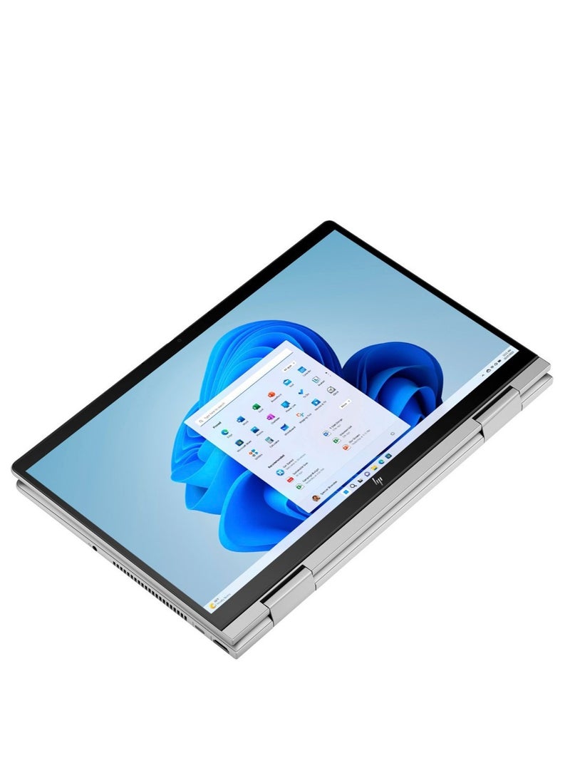 HP - Envy x360 2-in-1 Convertible Laptop with 14-Inch IPS FHD TOUCH Display, Intel Core 7-150U Processor/16GB RAM/512GB SSD/Intel Graphics/5MP Webcam/Backlit Keyboard/FPR/Win 11 H English Natural Silver - Image 1