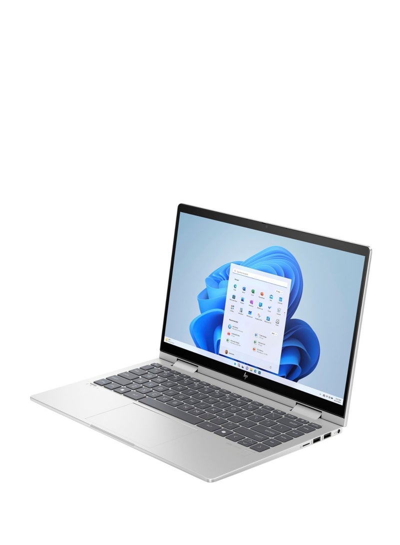 HP - Envy x360 2-in-1 Convertible (Upgraded Version) Laptop with 14-Inch IPS FHD Touch Display, Intel Core 5-120U Processor/8GB RAM/512GB SSD/Intel Graphics/5MP Webcam/Backlit Keyboard/FPR/Win 11 H English Natural Silver - Image 1