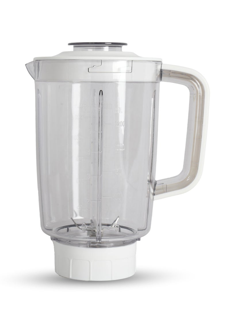 AFRA Japan 3 In 1 Blender, BPA Free 1.5l Jar, Chopping & Grinding Mill, Copper Motor, Filter & Strainer, 50-60 Hz, ESMA Approved 2 Years Warranty 1.5 L 400 W AF-0400BLWT White  - Image 2