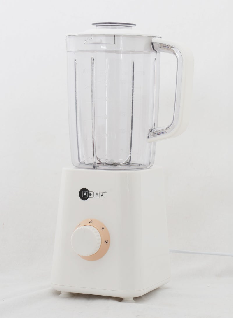 AFRA Japan 3 In 1 Blender, BPA Free 1.5l Jar, Chopping & Grinding Mill, Copper Motor, Filter & Strainer, 50-60 Hz, ESMA Approved 2 Years Warranty 1.5 L 400 W AF-0400BLWT White  - Image 3