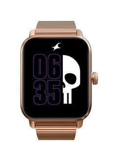 fastrack Reflex Phantom Smart Watch 1.85" Ultra UV Square Display, BT Calling, AI Voice Asst, Health Monitoring Mesh Unisex Rose Gold  - Image 1