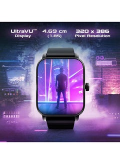fastrack Reflex Phantom Smart Watch 1.85" Ultra UV Square Display, BT Calling, AI Voice Asst, Health Monitoring Mesh Unisex Rose Gold  - Image 2