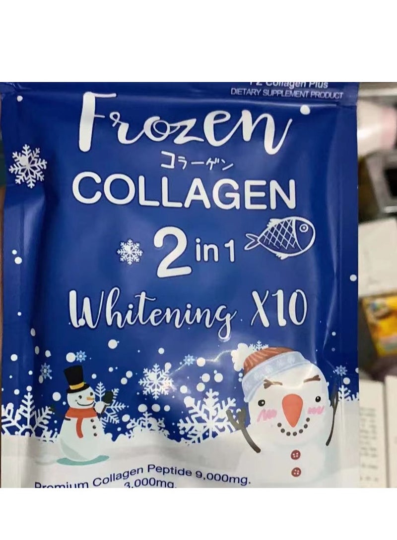 Gluta Frozen - Frozen Collagen 2 In 1 Whitening 10X Premium Collagen Peptide 30000 Mg And L- Glutathione 10000 Mg 60 Tablet - Image 1