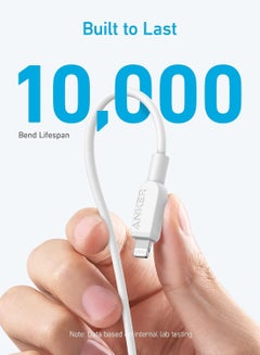 Anker Anker USB C to Lightning Cable, 310 USB-C to Lightning Cable(Black, 6ft), MFi Certified, Fast Charging Cable for iPhone 14 Plus 14 14 Pro Max 13 13 Pro 12 11 X XS XR (Charger Not Included) Snow  - Image 3