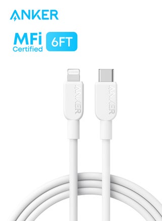كابل Anker USB C إلى Lightning، كابل 310 USB-C إلى Lightning (أسود، 6 أقدام)، معتمد من MFi، كابل شحن سريع لهاتف iPhone 14 Plus 14 14 Pro Max 13 13 Pro 12 11 X XS XR (الشاحن غير متضمن) سنو - pnsku/N70064598V/45/_/1751042653/e82290b3-6303-43fa-903f-799c80182fbc