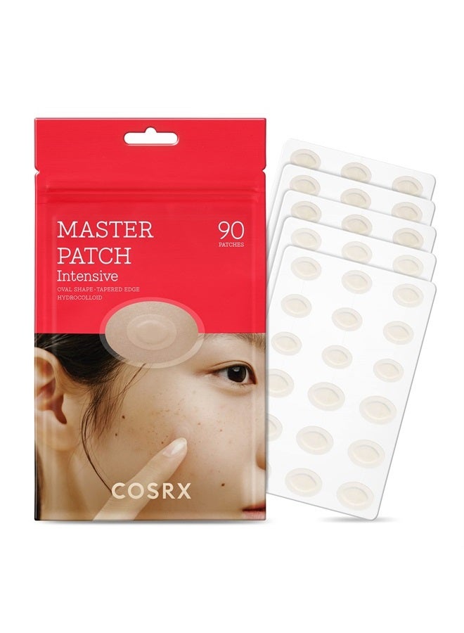 Cosrx - Master Patch Intensive 90 Patches | Oval-Shaped Hydrocolloid Pimple Patch with Tea Tree Oil | Quick & Easy Blemish, Zit, Spot Treatment | Salicylic Acid & Tea Tree Oil | Korean Skincare - Image 1