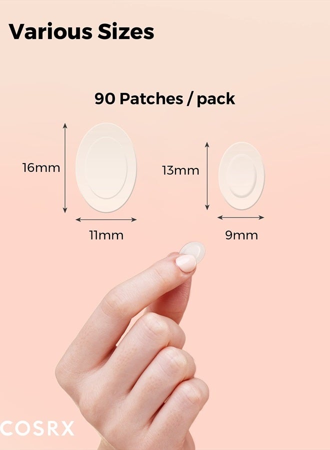 Cosrx - Master Patch Intensive 90 Patches | Oval-Shaped Hydrocolloid Pimple Patch with Tea Tree Oil | Quick & Easy Blemish, Zit, Spot Treatment | Salicylic Acid & Tea Tree Oil | Korean Skincare - Image 1