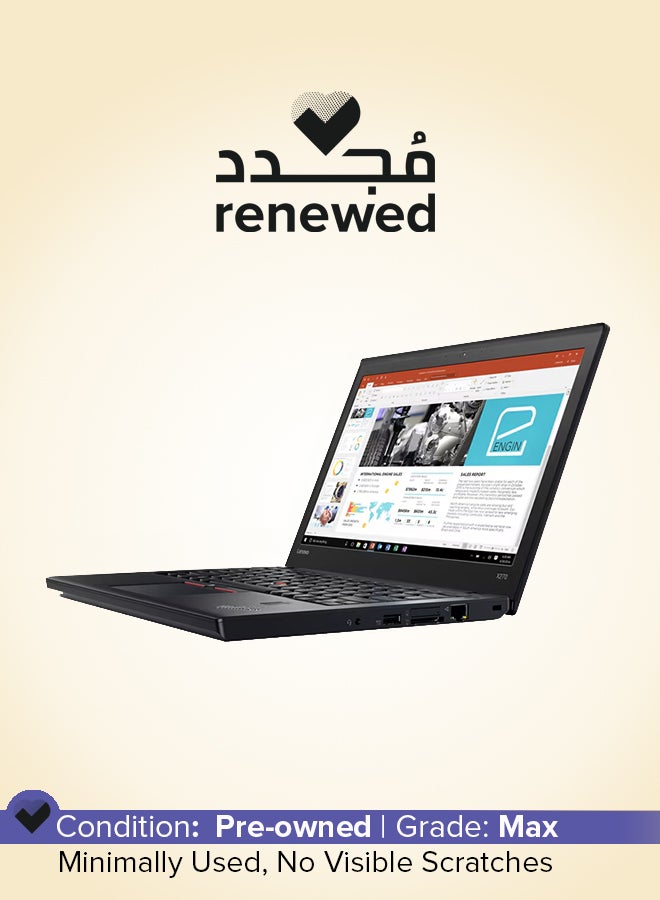 Lenovo - Renewed - ThinkPad X270 Business Laptop With 12.5-Inch Display,Intel Core i7-7th Gen CPU/Dual Core/8GB DDR4 RAM/256GB SSD/Windows 10 Pro English Black - Image 1