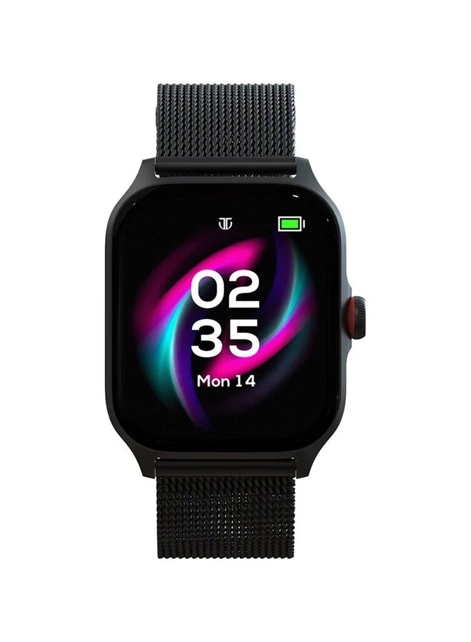 TITAN Zeal Smart Watch 1.85" AMOLED Round Display, BT Calling, Health Monitoring Mesh Black  - Image 1
