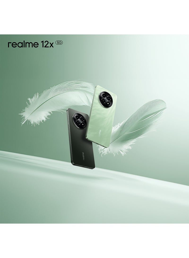 ريل مي - 12x Feather Green، ثنائي الشريحة، 6 جيجا بايت رام، 128 جيجا بايت، 5G - إصدار الشرق الأوسط - Image 1