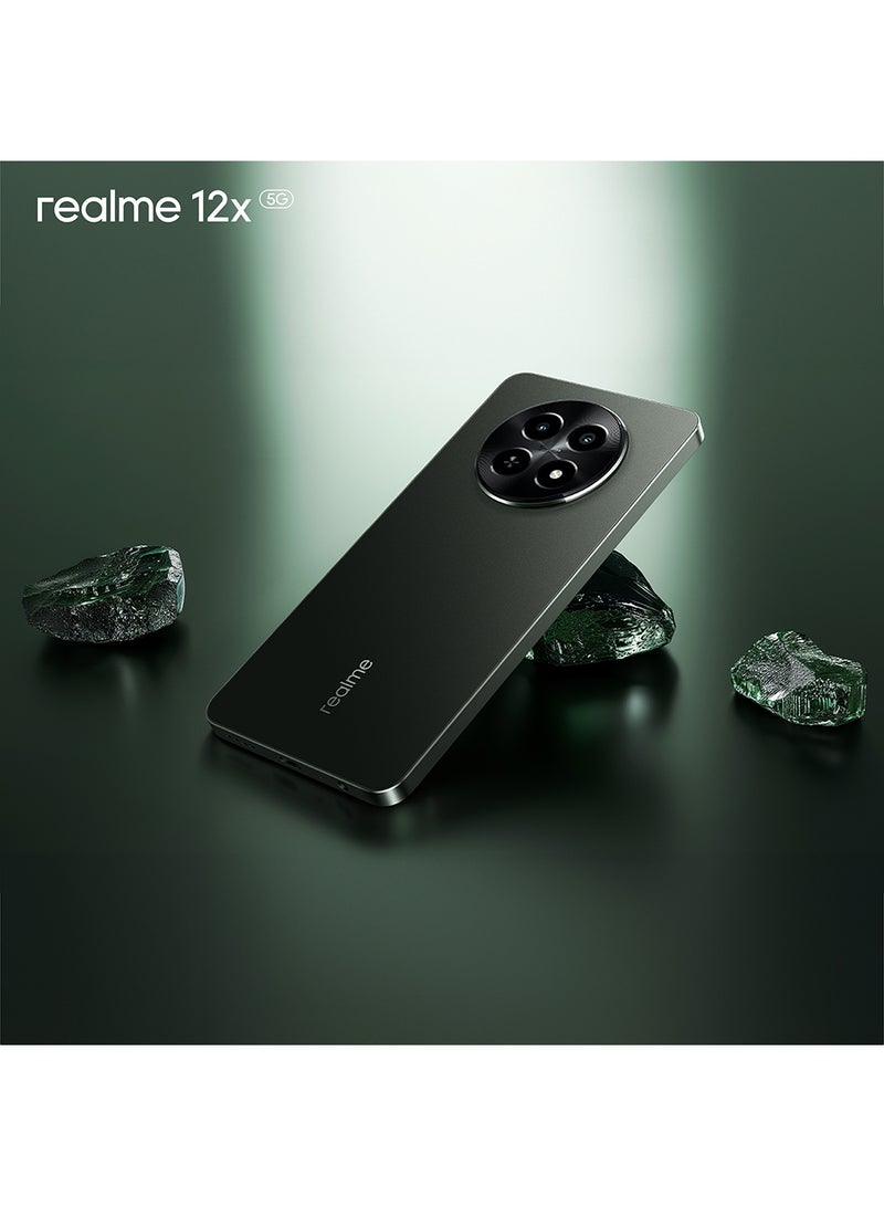 realme - 12x Glowing Black Dual SIM 6GB RAM 128GB 5G - Middle East Version - Image 1
