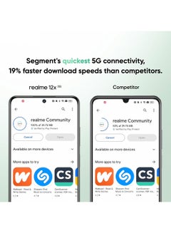 ريل مي 12x لون أسود متوهج، بشريحتين اتصال، وذاكرة وصول عشوائي (RAM) سعة 6 جيجابايت، وذاكرة تخزين داخلية 128 جيجابايت، ويدعم شبكة الجيل الخامس 5G - إصدار الشرق الأوسط  - Image 5