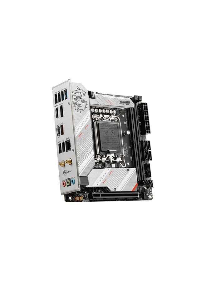 MSI - MPG B760I Edge Wi-Fi DDR5 LGA 1700 Mini-ITX Motherboard, Intel B760 Chipset, 2x DDR5 RAM Slot, 96GB Max Capacity, Intel Wi-Fi 6E, BT 5.3, PCI-E x16 Slot, DP & HDMI | 911-7D40-005 White - Image 1