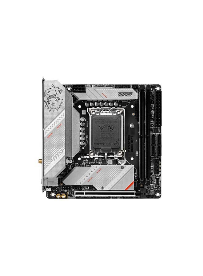 MSI - MPG B760I Edge Wi-Fi DDR5 LGA 1700 Mini-ITX Motherboard, Intel B760 Chipset, 2x DDR5 RAM Slot, 96GB Max Capacity, Intel Wi-Fi 6E, BT 5.3, PCI-E x16 Slot, DP & HDMI | 911-7D40-005 White - Image 1