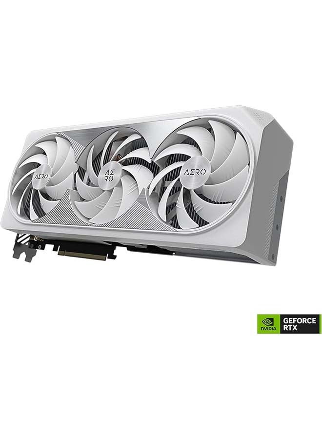 GIGABYTE - GeForce RTX 4090 AERO OC 24G Graphics Card, 3X WINDFORCE Fans, 24GB 384-bit GDDR6X, GV-N4090AERO OC-24GD Video Card White - Image 1