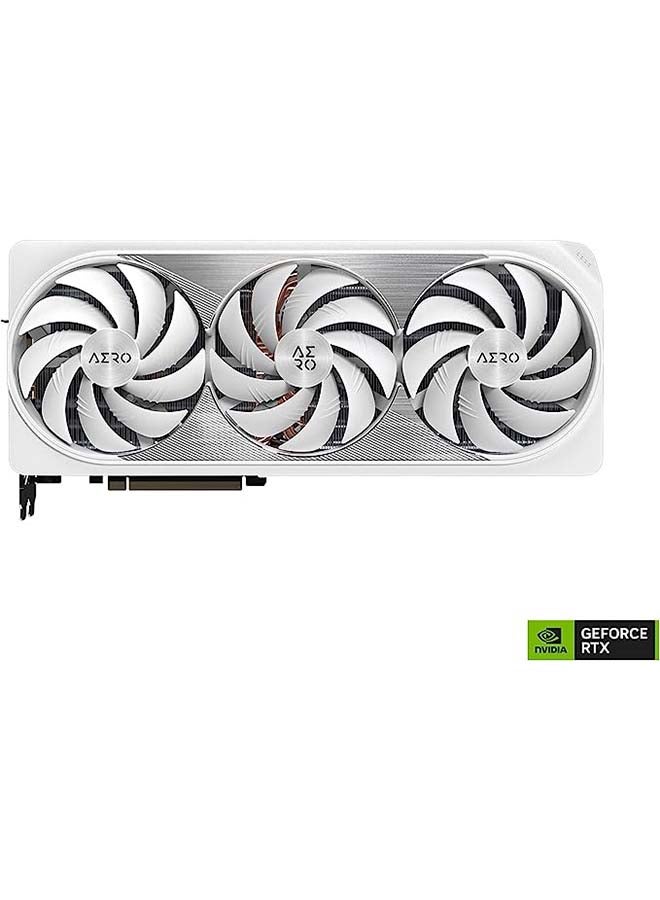 GIGABYTE - GeForce RTX 4090 AERO OC 24G Graphics Card, 3X WINDFORCE Fans, 24GB 384-bit GDDR6X, GV-N4090AERO OC-24GD Video Card White - Image 1