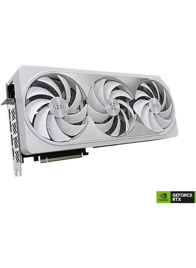 GIGABYTE - GeForce RTX 4090 AERO OC 24G Graphics Card, 3X WINDFORCE Fans, 24GB 384-bit GDDR6X, GV-N4090AERO OC-24GD Video Card White - Image 1